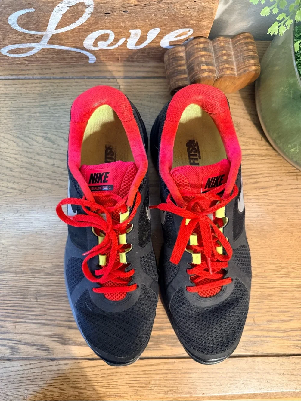 Nike red swoosh